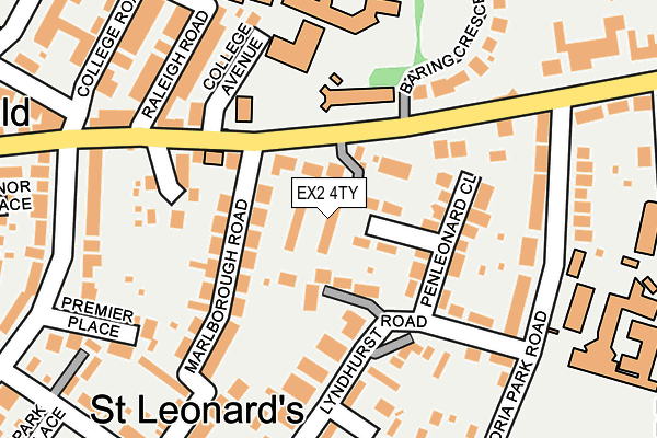 EX2 4TY map - OS OpenMap – Local (Ordnance Survey)