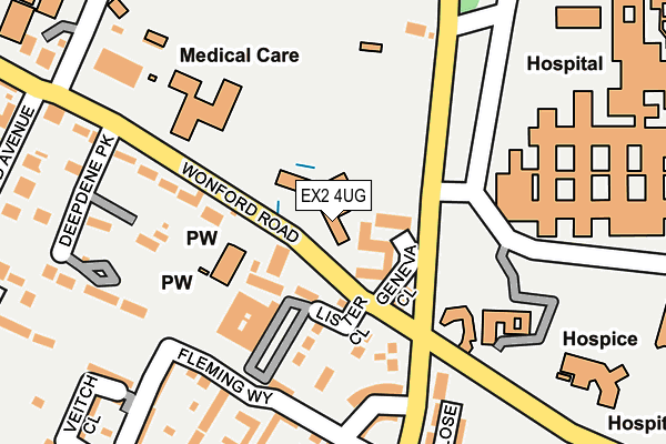 EX2 4UG map - OS OpenMap – Local (Ordnance Survey)