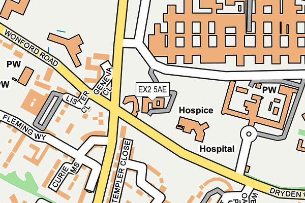 EX2 5AE map - OS OpenMap – Local (Ordnance Survey)