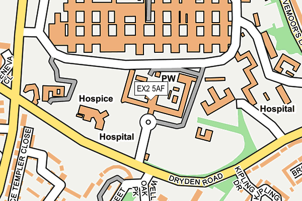 EX2 5AF map - OS OpenMap – Local (Ordnance Survey)