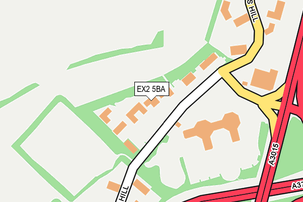 EX2 5BA map - OS OpenMap – Local (Ordnance Survey)