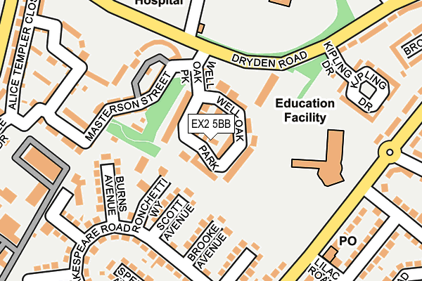 EX2 5BB map - OS OpenMap – Local (Ordnance Survey)