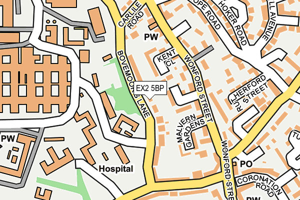 EX2 5BP map - OS OpenMap – Local (Ordnance Survey)