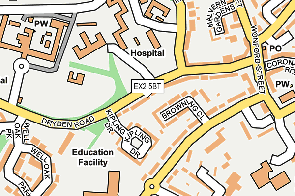 EX2 5BT map - OS OpenMap – Local (Ordnance Survey)