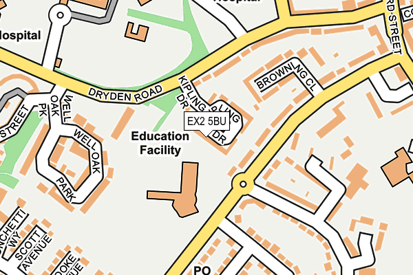 EX2 5BU map - OS OpenMap – Local (Ordnance Survey)