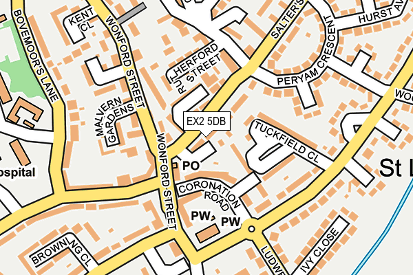 EX2 5DB map - OS OpenMap – Local (Ordnance Survey)