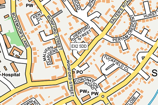 EX2 5DD map - OS OpenMap – Local (Ordnance Survey)