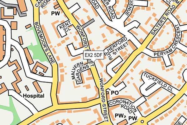 EX2 5DF map - OS OpenMap – Local (Ordnance Survey)