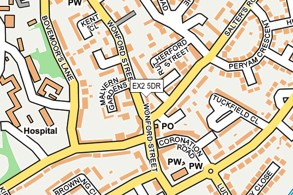 EX2 5DR map - OS OpenMap – Local (Ordnance Survey)