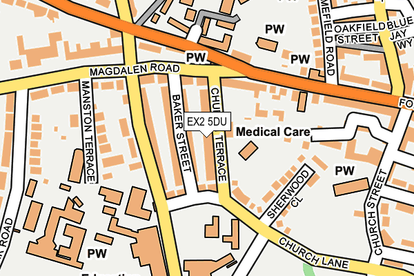 EX2 5DU map - OS OpenMap – Local (Ordnance Survey)