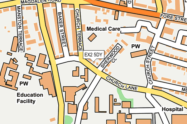 EX2 5DY map - OS OpenMap – Local (Ordnance Survey)