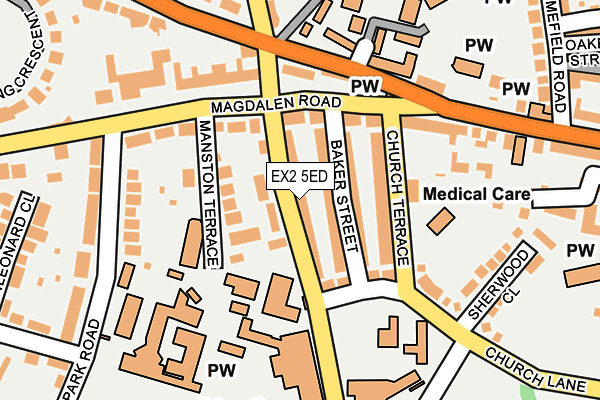 EX2 5ED map - OS OpenMap – Local (Ordnance Survey)