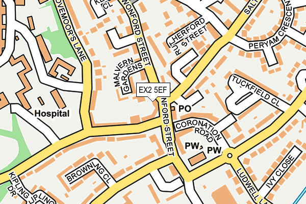 EX2 5EF map - OS OpenMap – Local (Ordnance Survey)