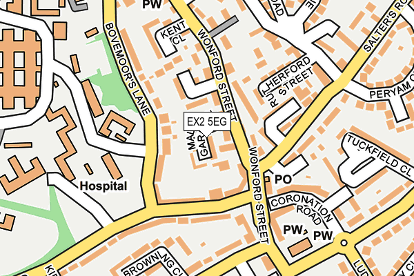 EX2 5EG map - OS OpenMap – Local (Ordnance Survey)