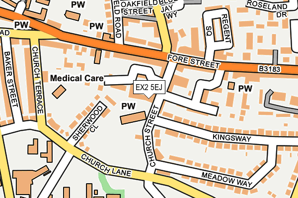 EX2 5EJ map - OS OpenMap – Local (Ordnance Survey)