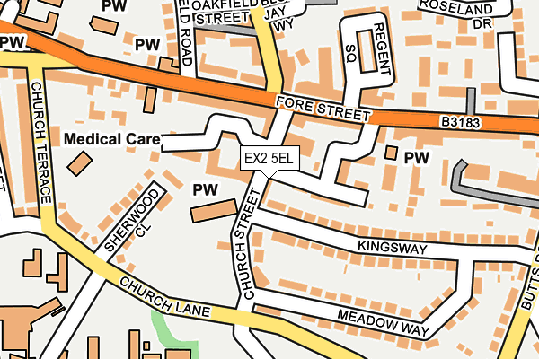 EX2 5EL map - OS OpenMap – Local (Ordnance Survey)