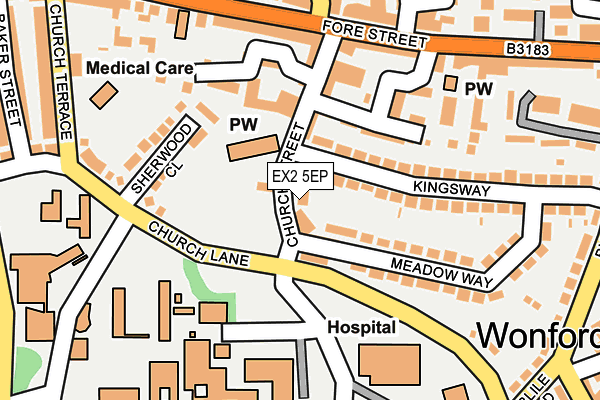 EX2 5EP map - OS OpenMap – Local (Ordnance Survey)