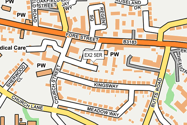 EX2 5ER map - OS OpenMap – Local (Ordnance Survey)