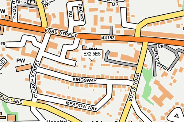 EX2 5ES map - OS OpenMap – Local (Ordnance Survey)