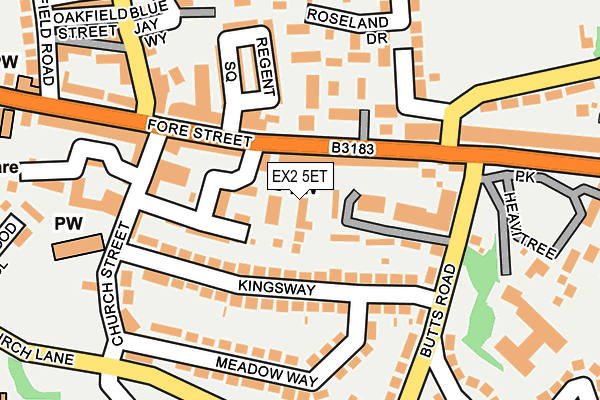 EX2 5ET map - OS OpenMap – Local (Ordnance Survey)