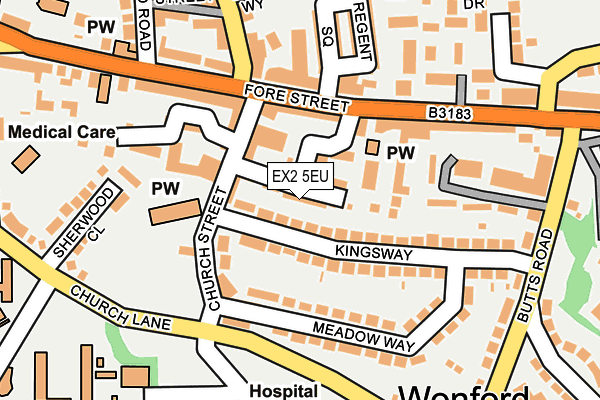 EX2 5EU map - OS OpenMap – Local (Ordnance Survey)