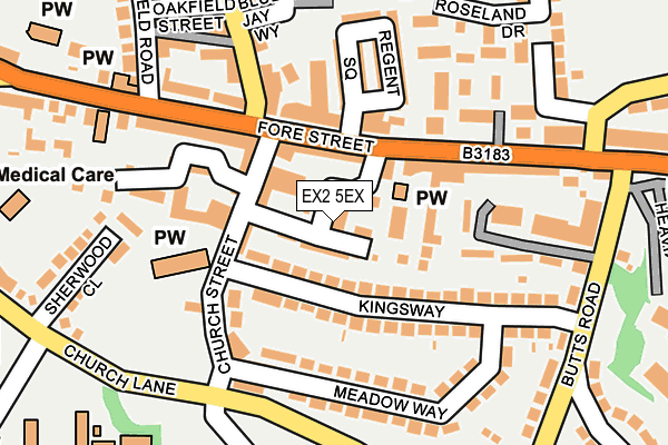 EX2 5EX map - OS OpenMap – Local (Ordnance Survey)