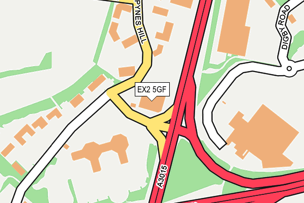 EX2 5GF map - OS OpenMap – Local (Ordnance Survey)