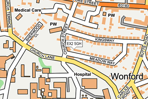 EX2 5GH map - OS OpenMap – Local (Ordnance Survey)