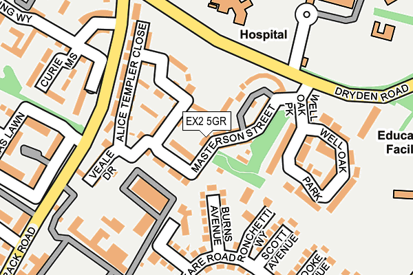 EX2 5GR map - OS OpenMap – Local (Ordnance Survey)