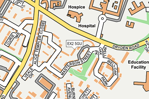 EX2 5GU map - OS OpenMap – Local (Ordnance Survey)