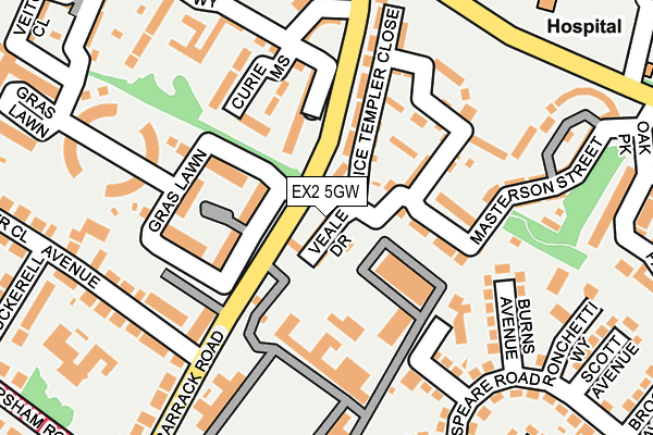 EX2 5GW map - OS OpenMap – Local (Ordnance Survey)