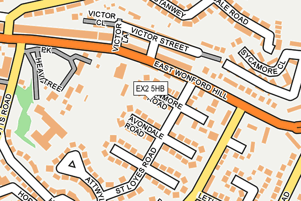 EX2 5HB map - OS OpenMap – Local (Ordnance Survey)