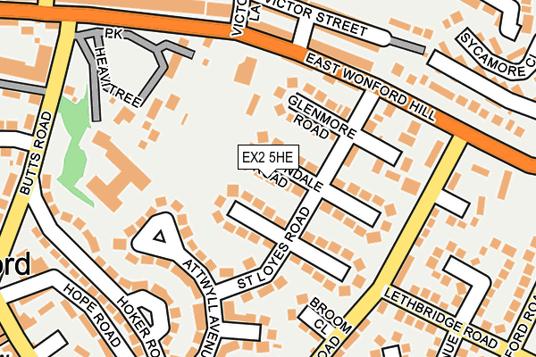EX2 5HE map - OS OpenMap – Local (Ordnance Survey)