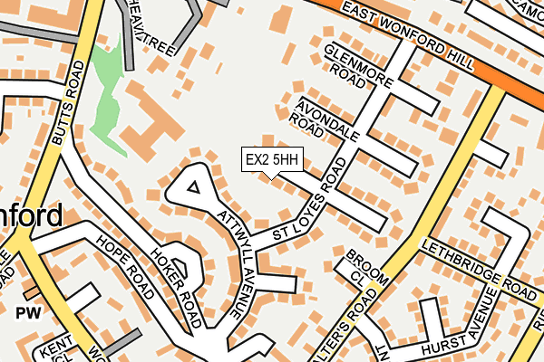 EX2 5HH map - OS OpenMap – Local (Ordnance Survey)