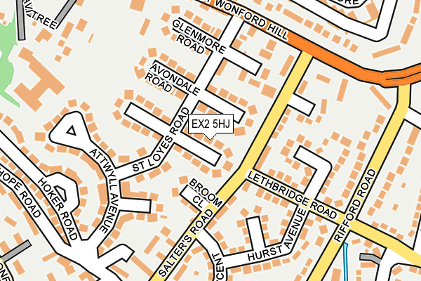 EX2 5HJ map - OS OpenMap – Local (Ordnance Survey)