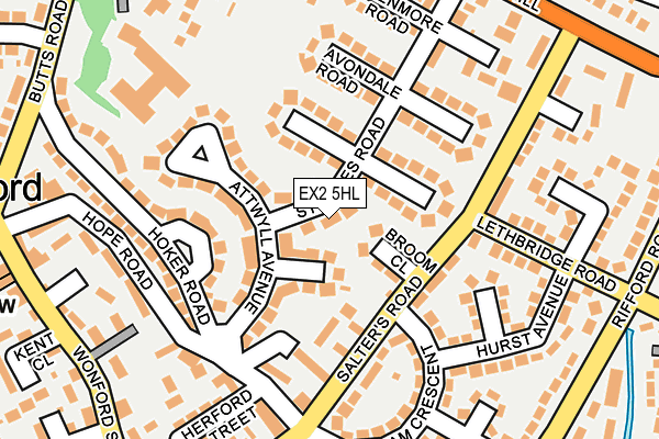 EX2 5HL map - OS OpenMap – Local (Ordnance Survey)
