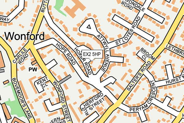 EX2 5HP map - OS OpenMap – Local (Ordnance Survey)