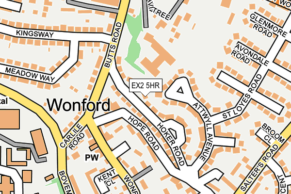 EX2 5HR map - OS OpenMap – Local (Ordnance Survey)