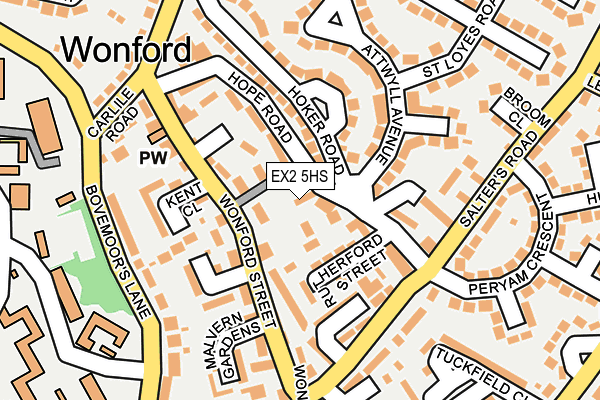 EX2 5HS map - OS OpenMap – Local (Ordnance Survey)