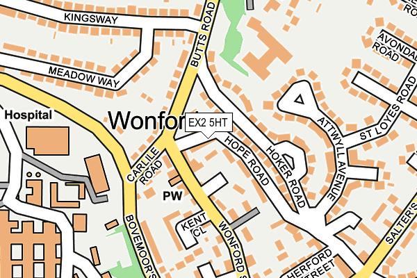 EX2 5HT map - OS OpenMap – Local (Ordnance Survey)