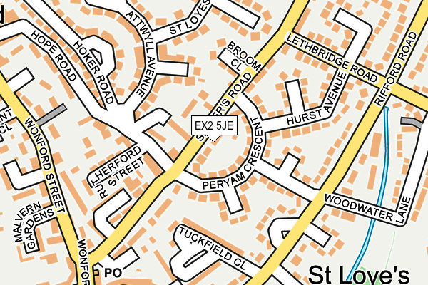 EX2 5JE map - OS OpenMap – Local (Ordnance Survey)