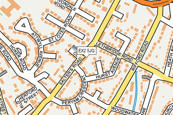 EX2 5JQ map - OS OpenMap – Local (Ordnance Survey)