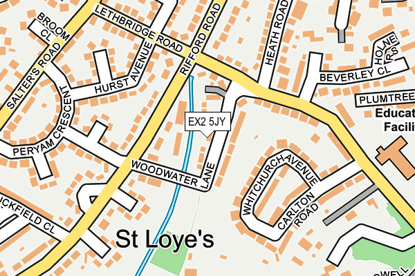 EX2 5JY map - OS OpenMap – Local (Ordnance Survey)