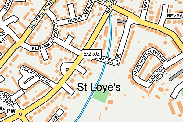 EX2 5JZ map - OS OpenMap – Local (Ordnance Survey)