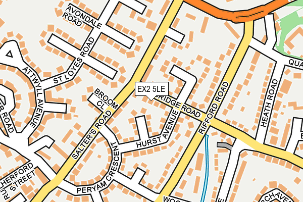 EX2 5LE map - OS OpenMap – Local (Ordnance Survey)