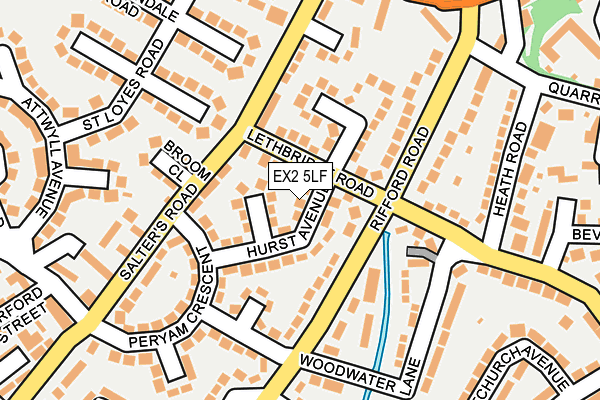 EX2 5LF map - OS OpenMap – Local (Ordnance Survey)