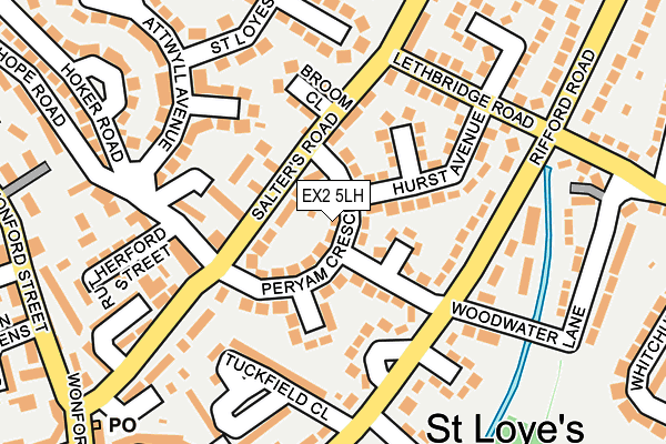 EX2 5LH map - OS OpenMap – Local (Ordnance Survey)