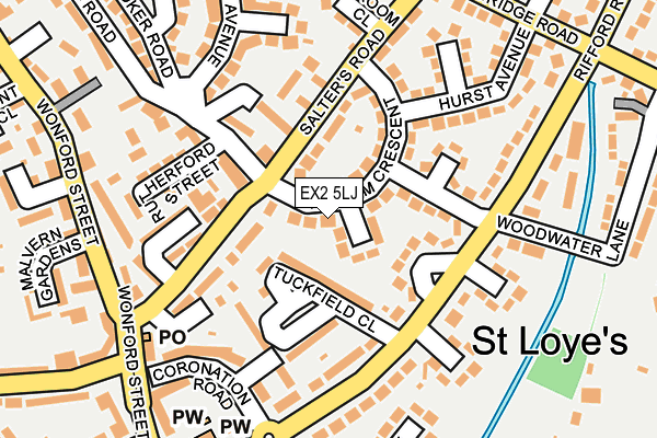 EX2 5LJ map - OS OpenMap – Local (Ordnance Survey)