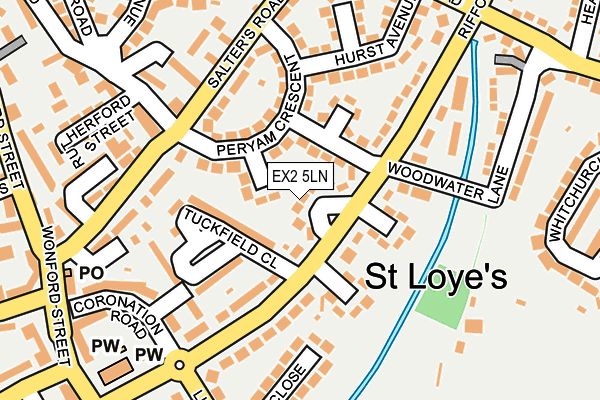 EX2 5LN map - OS OpenMap – Local (Ordnance Survey)