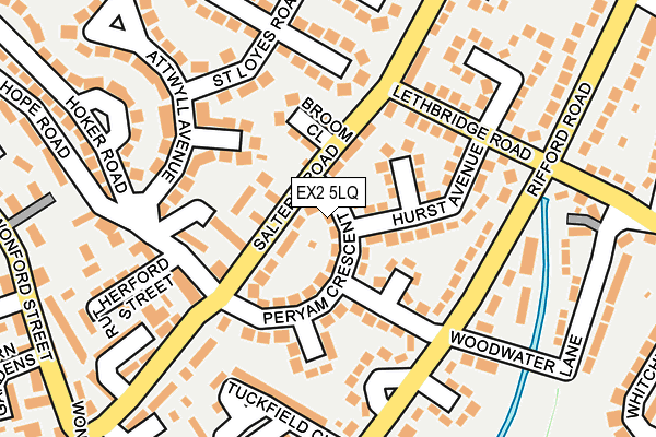 EX2 5LQ map - OS OpenMap – Local (Ordnance Survey)